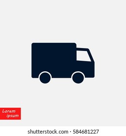 truck vector icon, flat design best vector icon
