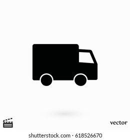 truck vector icon, flat design best vector icon