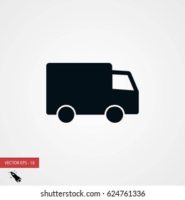 truck vector icon, flat design best vector icon
