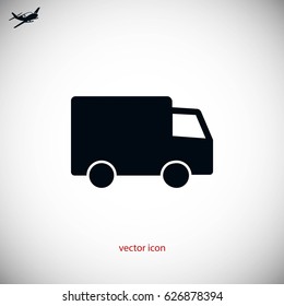truck vector icon, flat design best vector icon