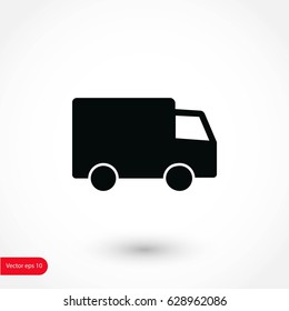 truck vector icon, flat design best vector icon