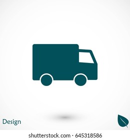 truck vector icon, flat design best vector icon