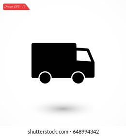truck vector icon, flat design best vector icon