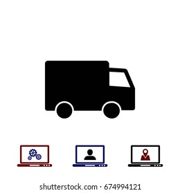 truck vector icon, flat design best vector icon