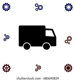 truck vector icon, flat design best vector icon