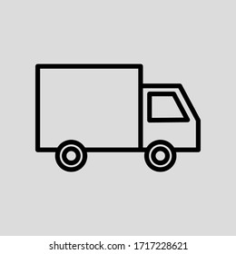 truck vector icon flat simple