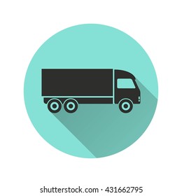 Truck vector icon. Illustration isolated for graphic and web design.