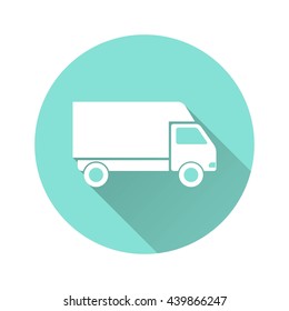 Truck vector icon. Illustration isolated for graphic and web design.