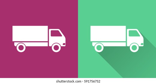 Truck vector icon. Illustration isolated for graphic and web design.