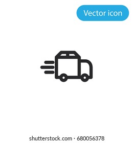 Truck vector icon, illustration symbol