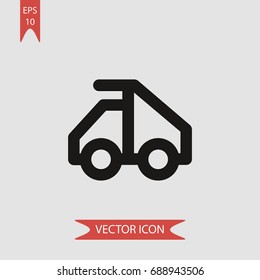 Truck vector icon, illustration symbol