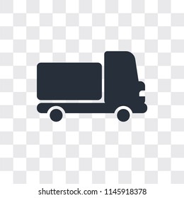 Truck vector icon isolated on transparent background, Truck logo concept