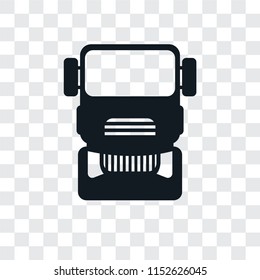 Truck vector icon isolated on transparent background, Truck logo concept