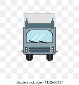 Truck vector icon isolated on transparent background, Truck logo concept