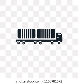 Truck vector icon isolated on transparent background, Truck logo concept