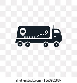 Truck vector icon isolated on transparent background, Truck logo concept