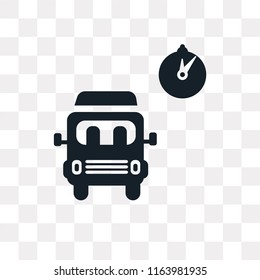 Truck vector icon isolated on transparent background, Truck logo concept