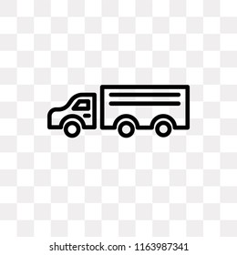 Truck vector icon isolated on transparent background, Truck logo concept