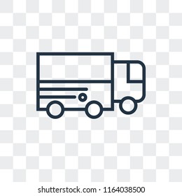 Truck vector icon isolated on transparent background, Truck logo concept