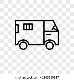 Truck vector icon isolated on transparent background, Truck logo concept