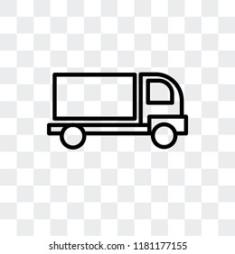 Truck vector icon isolated on transparent background, Truck logo concept