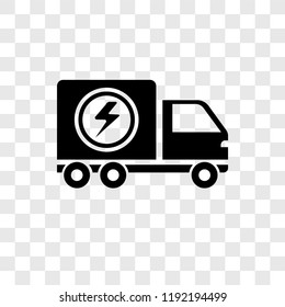 Truck vector icon isolated on transparent background, Truck transparency logo concept
