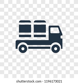 Truck vector icon isolated on transparent background, Truck transparency logo concept