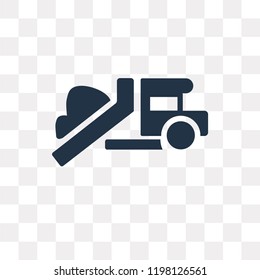 Truck vector icon isolated on transparent background, Truck transparency concept can be used web and mobile