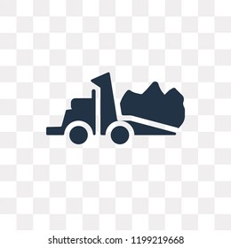 Truck vector icon isolated on transparent background, Truck transparency concept can be used web and mobile
