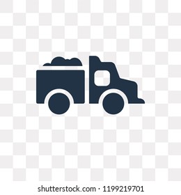 Truck vector icon isolated on transparent background, Truck transparency concept can be used web and mobile