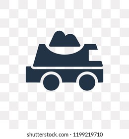 Truck vector icon isolated on transparent background, Truck transparency concept can be used web and mobile