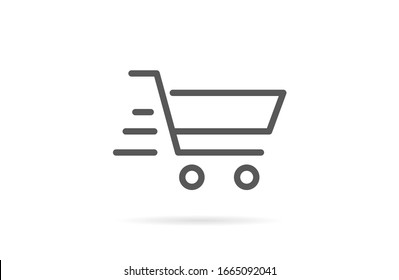 LKW-Vektorillustration Icon Linie 10 eps , Lorem ipsum Flachbild-Flachbild-Design.Warenkorb-Linie , flaches Design, beste Vektorillustration Icon Linie .Einkaufswagen Symbol, Linie Wohnung Design beste Vektorillustration
