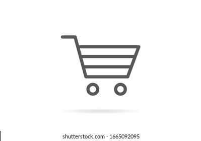 LKW-Vektorillustration Icon Linie 10 eps , Lorem ipsum Flachbild-Flachbild-Design.Warenkorb-Linie , flaches Design, beste Vektorillustration Icon Linie .Einkaufswagen Symbol, Linie Wohnung Design beste Vektorillustration