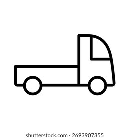 Truck vector icon. Lorry illustration sign. Autotruck symbol or logo.