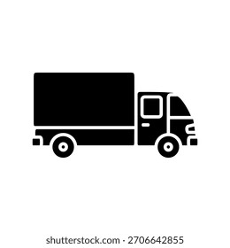 Truck vector icon. Lorry illustration sign. Autotruck symbol. Transportation logo. Delivery web icons.