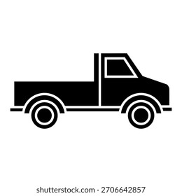 LKW-Vektorsymbol. Illustrationsschild für Lastwagen. Autotruck-Symbol. Verkehrszeichen. Web-Symbole für die Bereitstellung.