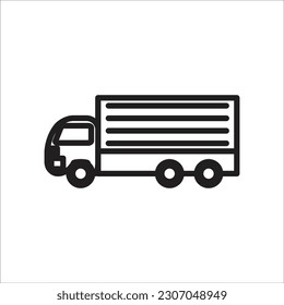 truck vector icon new line