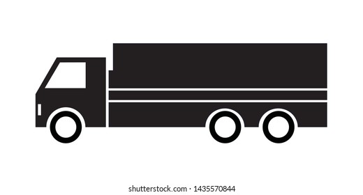 truck vector icon on white background