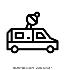 truck vector icon on white background