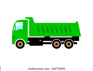 Truck vector icon on white background