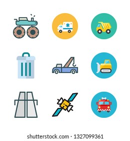 truck vector icon set