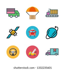 truck vector icon set