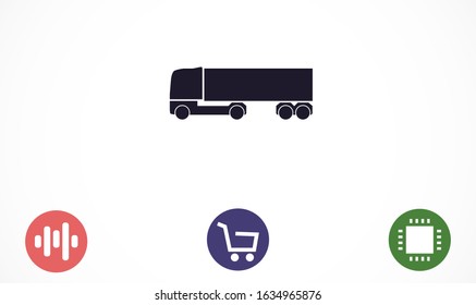 Truck vector icon. Truck vector icon for shipping icon. moving truck. Truck vector  . vector icon 10 eps. Lorem Ipsum.
