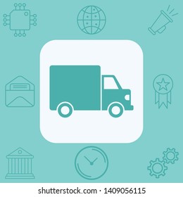 Truck vector icon sign symbol