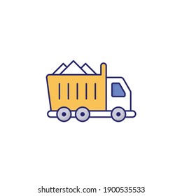 Truck vector icon style illustration. EPS file 10