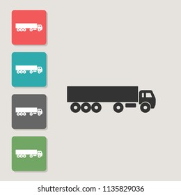 Truck - vector icon. Symbol for web, infographics, print design and mobile UX/UI kit. Vector illustration, EPS10.