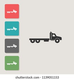 Truck - vector icon. Symbol for web, infographics, print design and mobile UX/UI kit. Vector illustration, EPS10.
