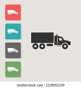 Truck - vector icon. Symbol for web, infographics, print design and mobile UX/UI kit. Vector illustration, EPS10.