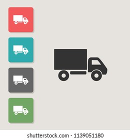 Truck - vector icon. Symbol for web, infographics, print design and mobile UX/UI kit. Vector illustration, EPS10.