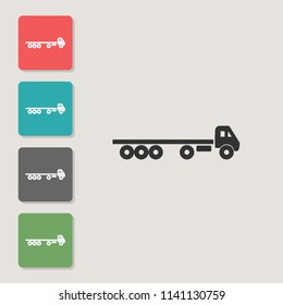 Truck - vector icon. Symbol for web, infographics, print design and mobile UX/UI kit. Vector illustration, EPS10.